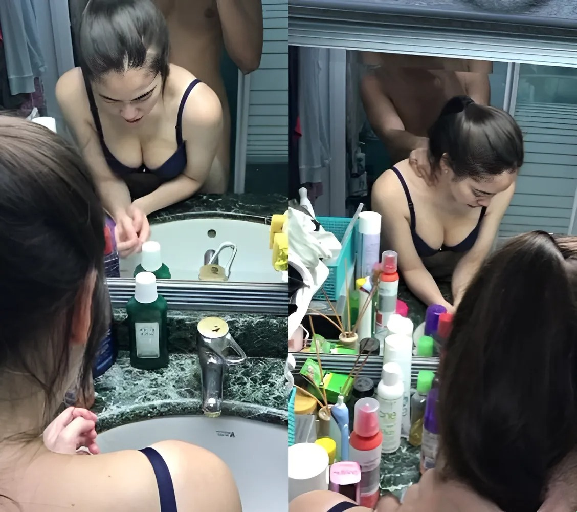 Terwijl hij make-up aanbracht, ging hij schrijlings op het hondje zitten