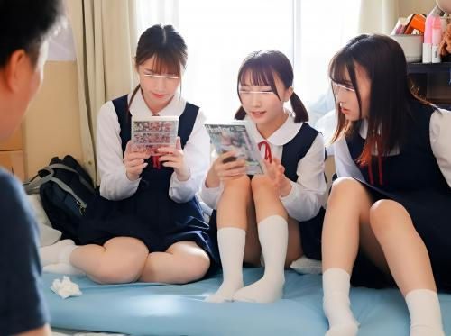 3 wellustige schoolmeisjes neuken